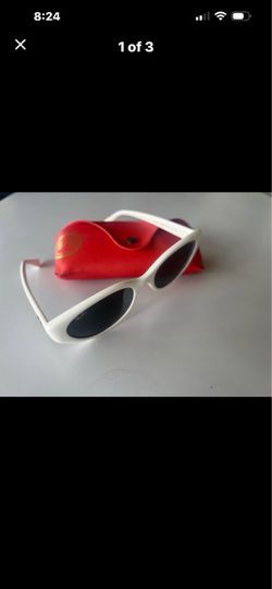 Ray-Ban White Sunglasses with Case