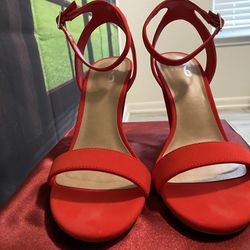 Cute Red Strappy Heels 