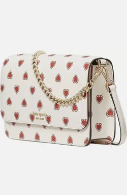 Kate Spade Madison Flap Crossbody with Heart Print with matching wallet