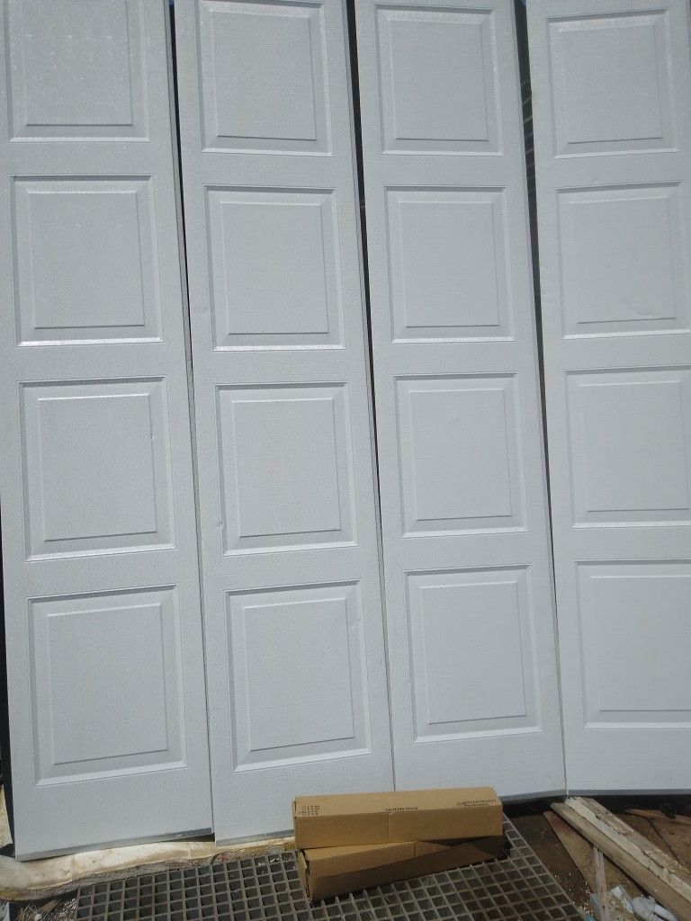 9x7' Garage Doors With Hardware, New