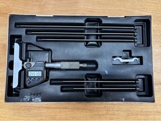 Mitutoyo Depth digital .00005” Micrometer 329-350 set 0-6” machinist tool haas cnc