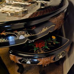 Asian Black Lacquer Matching Set 