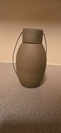 ESTATE SALE Brand New Chinese Coarse Pottery Travel Tea Caddy / Storage Jar