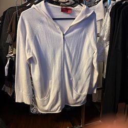 Off-White Hooded Zip Up Massimo brand Sweater