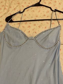 Sky blue glitter dress