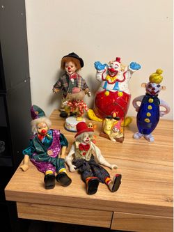 Vintage Clown Figurines