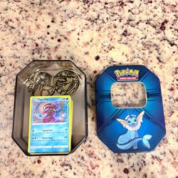 Pokémon Vaporeon Tin + Card Lot (Includes Holographics / Holos)
