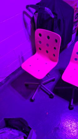 Two Wooden Pink Chair