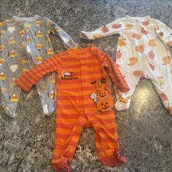 Baby Halloween Sleepers Size 0-3 Months