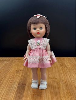 Vintage Vogue Ginny Doll 8" Pink Lace Dress
