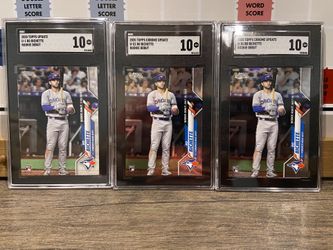 2020 Topps Chrome Update Bo Bichette RC Rookie Cards SGC Graded 10 Gem Mint Baseball 