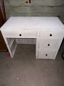 Wicker desk
