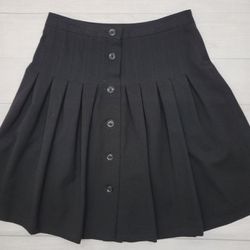 GAP stretch Black Pleated Skirt SIZE 10 Brand New w/Tags