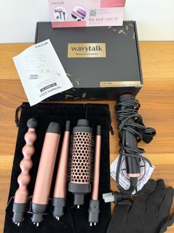 Wavytalk 5-in-1 Ceramic Curling Wand Set