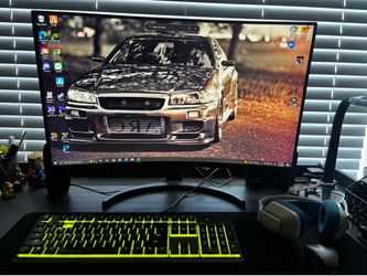 gaming pc w/ curved monitor