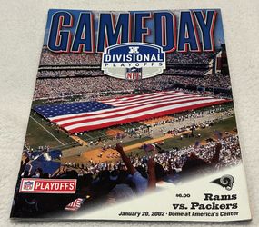 2002 NFL Playoffs Rams vs Packers Game Program