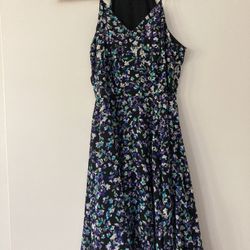 Preowned EXPRESS Floral Dress - Black / purple / blue / green - Size 0