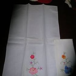 Two - 22" x 13" Colorful Hand Towels