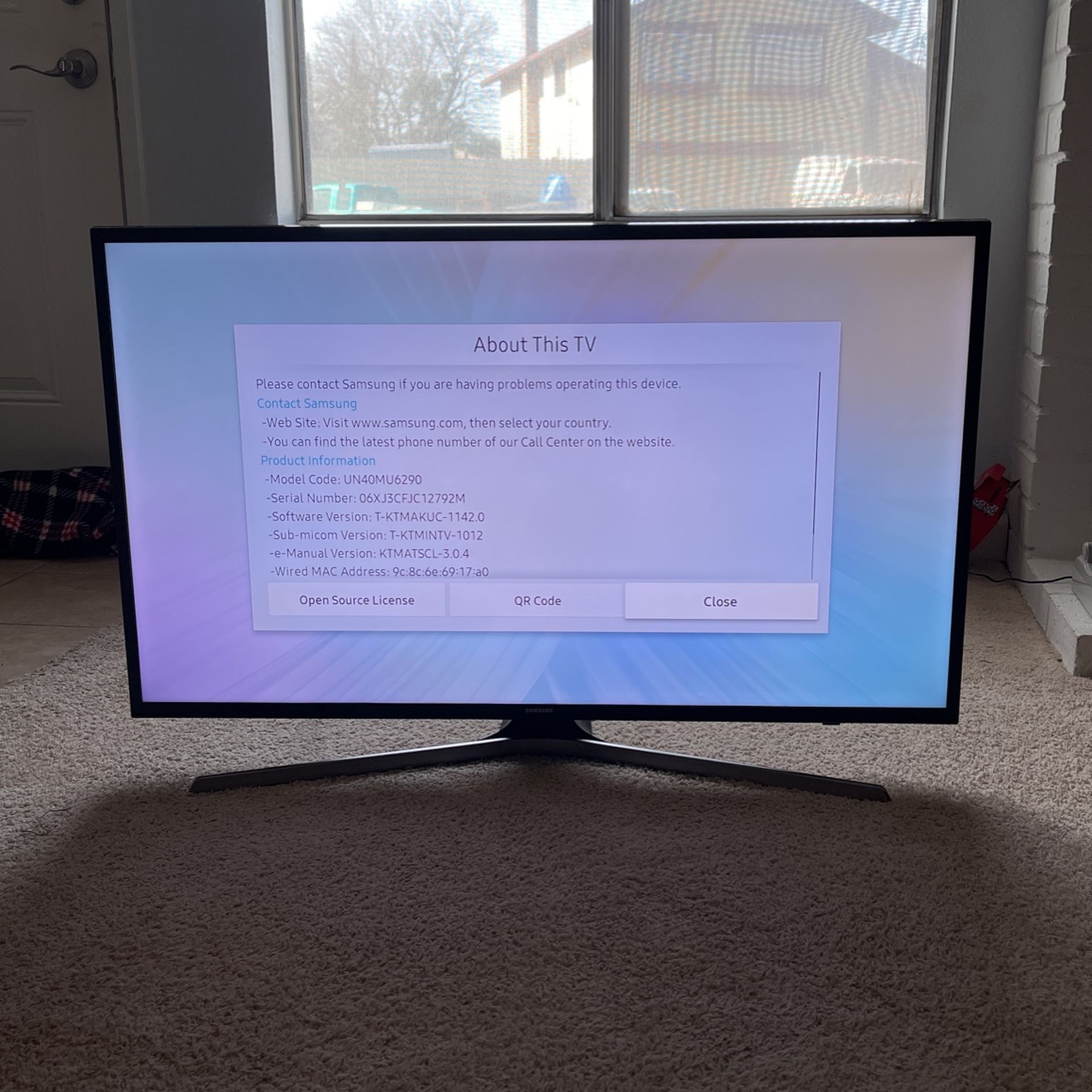 Samsung UN40MU6290 40" 4k UHD LED Smart TV