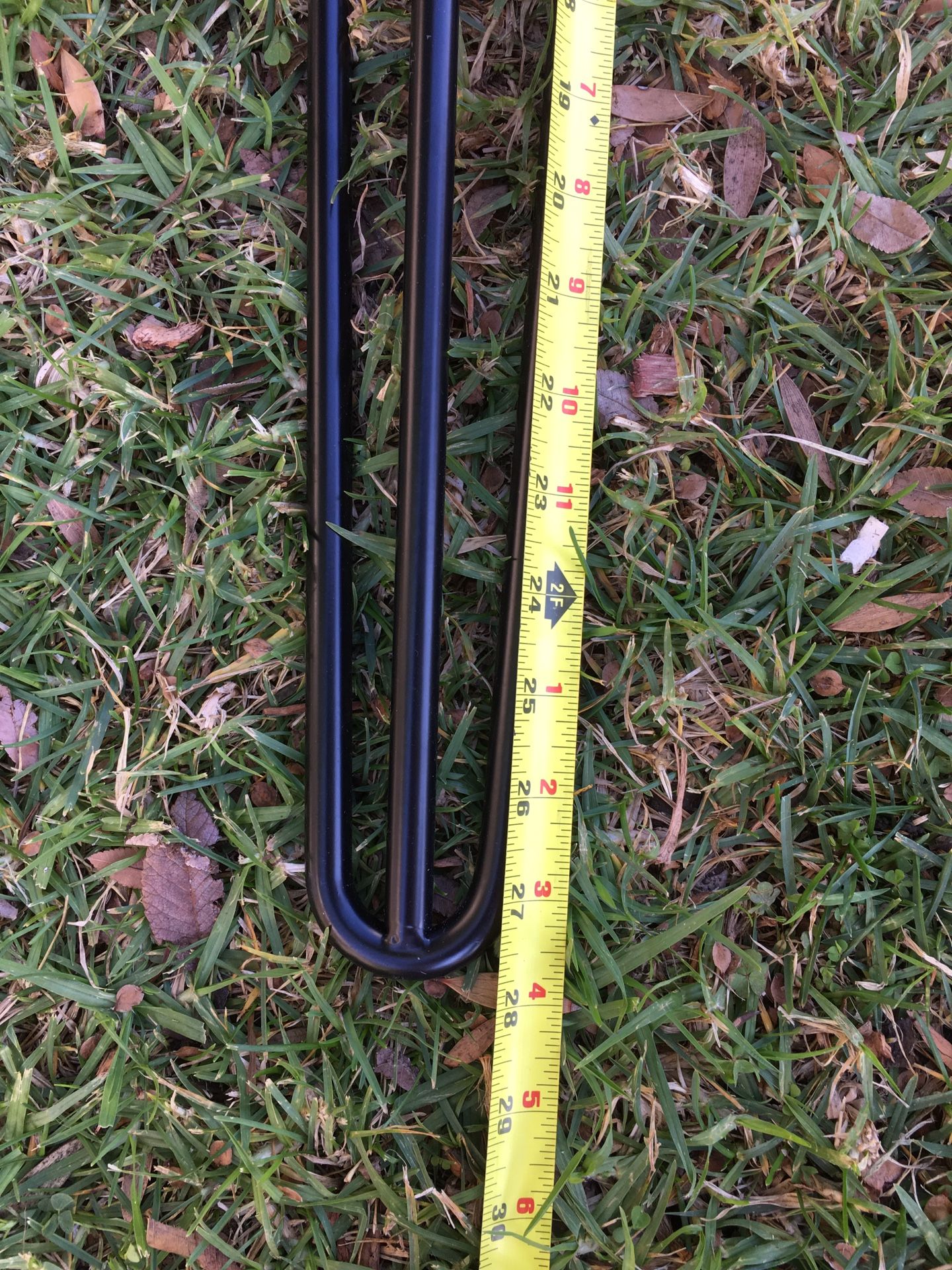 Set of Four (4) 28” Long Metal 3 Rod Hairpin Legs