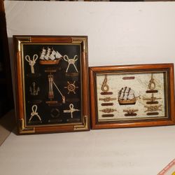 Duo Nautical Shadow Boxes Model Knots