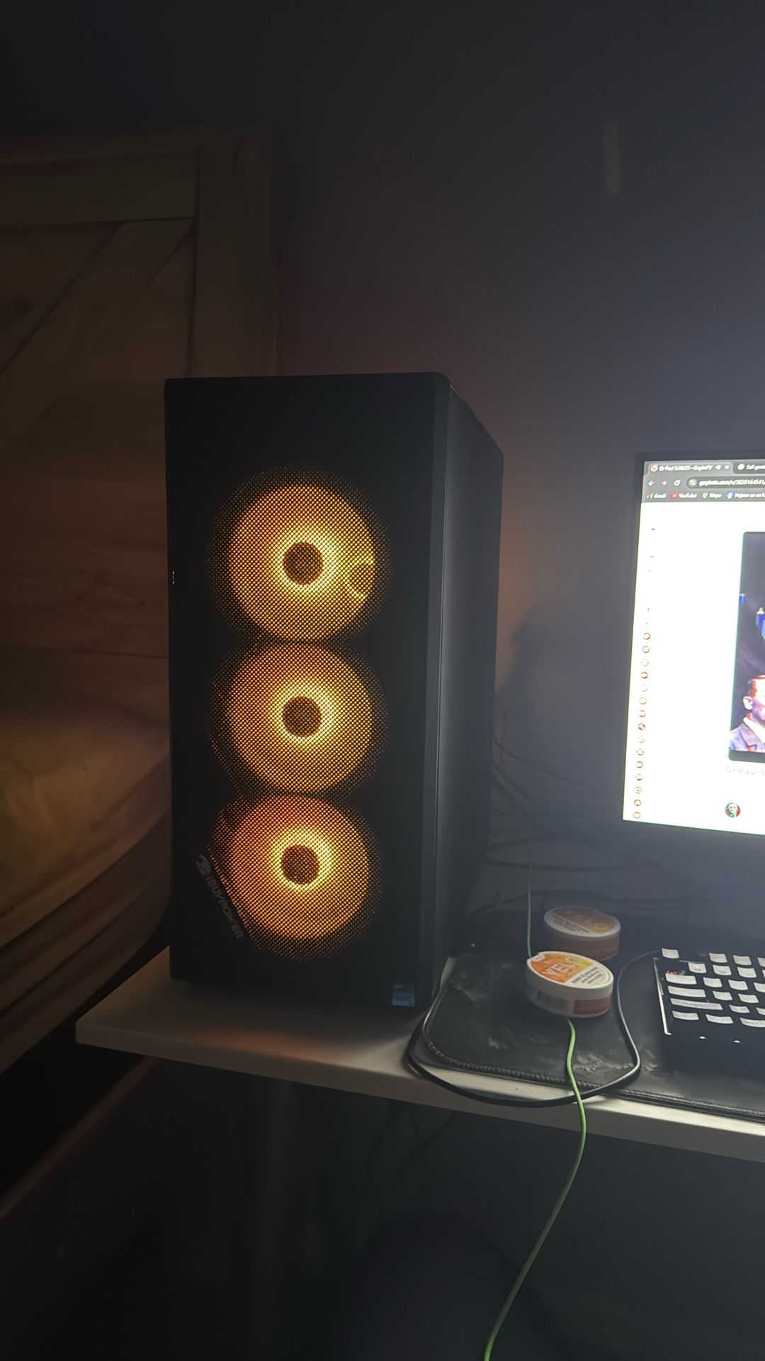 Gaming PC with a monitor