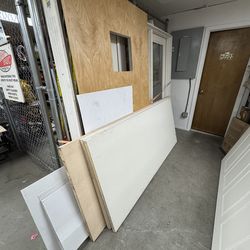 Hardboard and wood doors