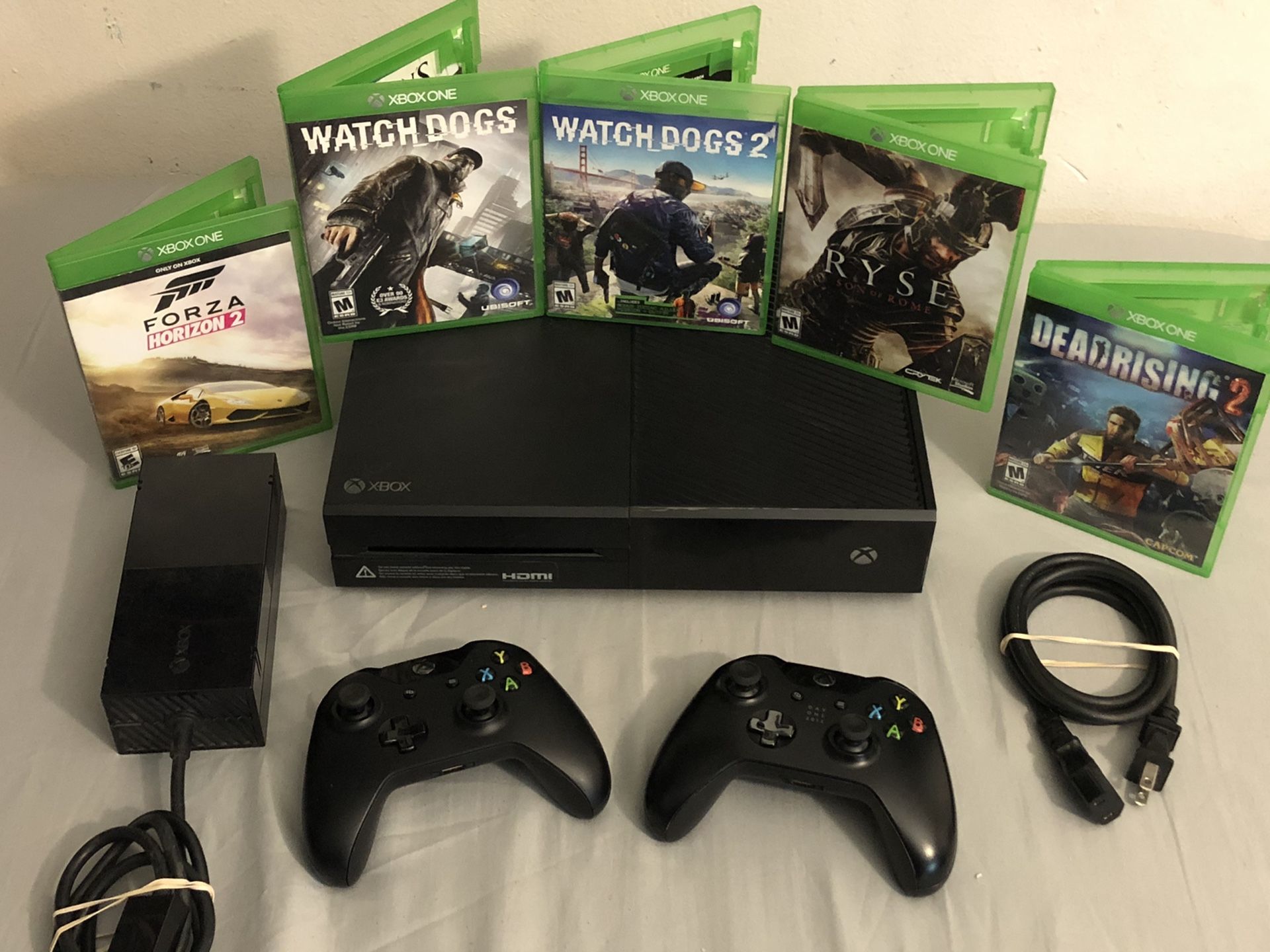 Microsoft Xbox One w/ 16 Games and 2 Controllers