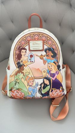 Like New - Loungefly Disney Princesses Fall Colors Mini Backpack