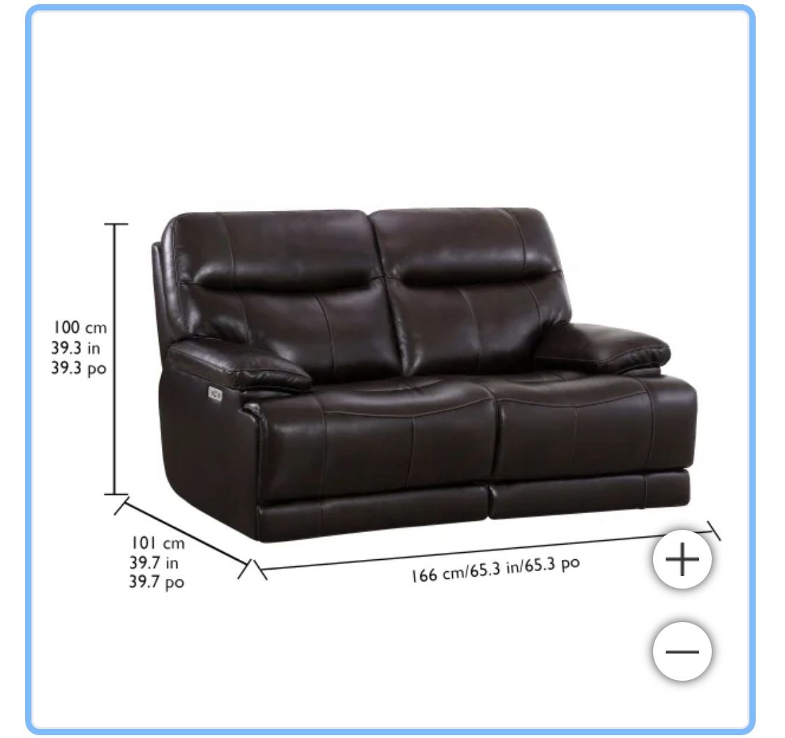 Ridgewin Leather Power Reclining Sofa Set