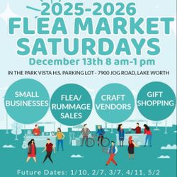 Park Vista Flea Market Tomorrow Saturday 12/13 8 AM