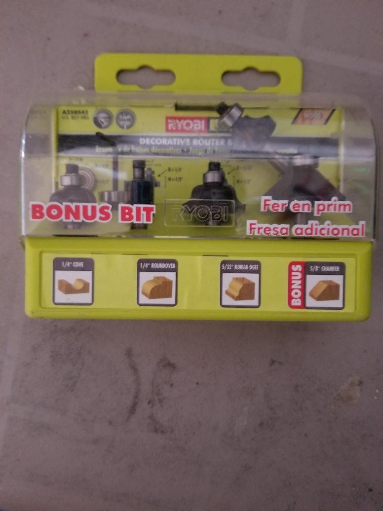 Ryobi Router Bits framing and molding