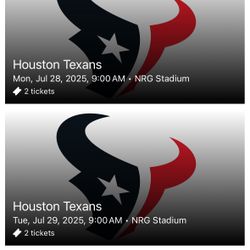 Texans Training Camp Tickets. Can’t Make All Days.