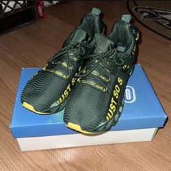 COKAFIL - Running Shoes Blade Sole Green Yellow - Size 11