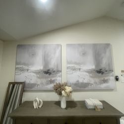 Large Wall Art Grey 