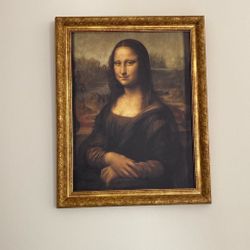 Framed Mona Lisa Copy Leonardo Da Vinci