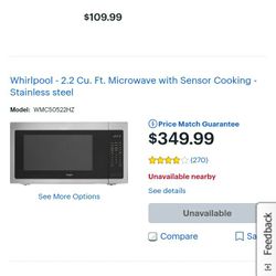 Whilepool  Countertop  Large  Microwave 