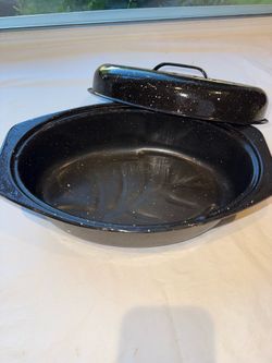 Granite Ware Oval Roasting Pan with Lid
