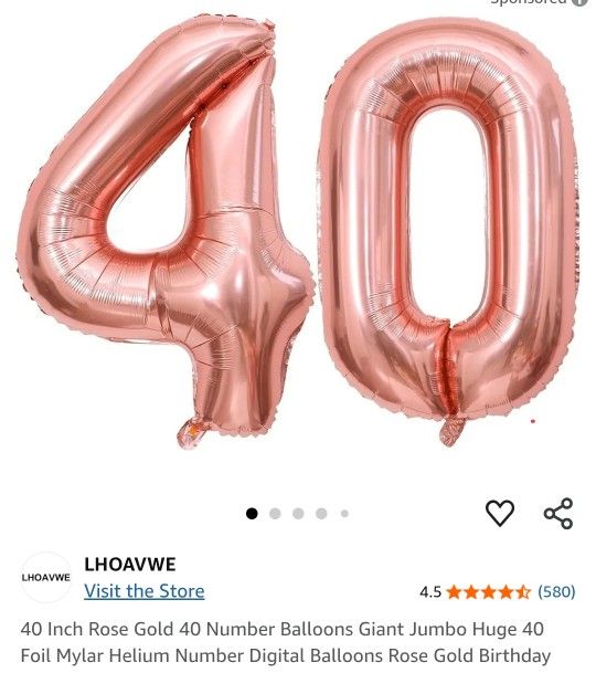 40 Number Balloons