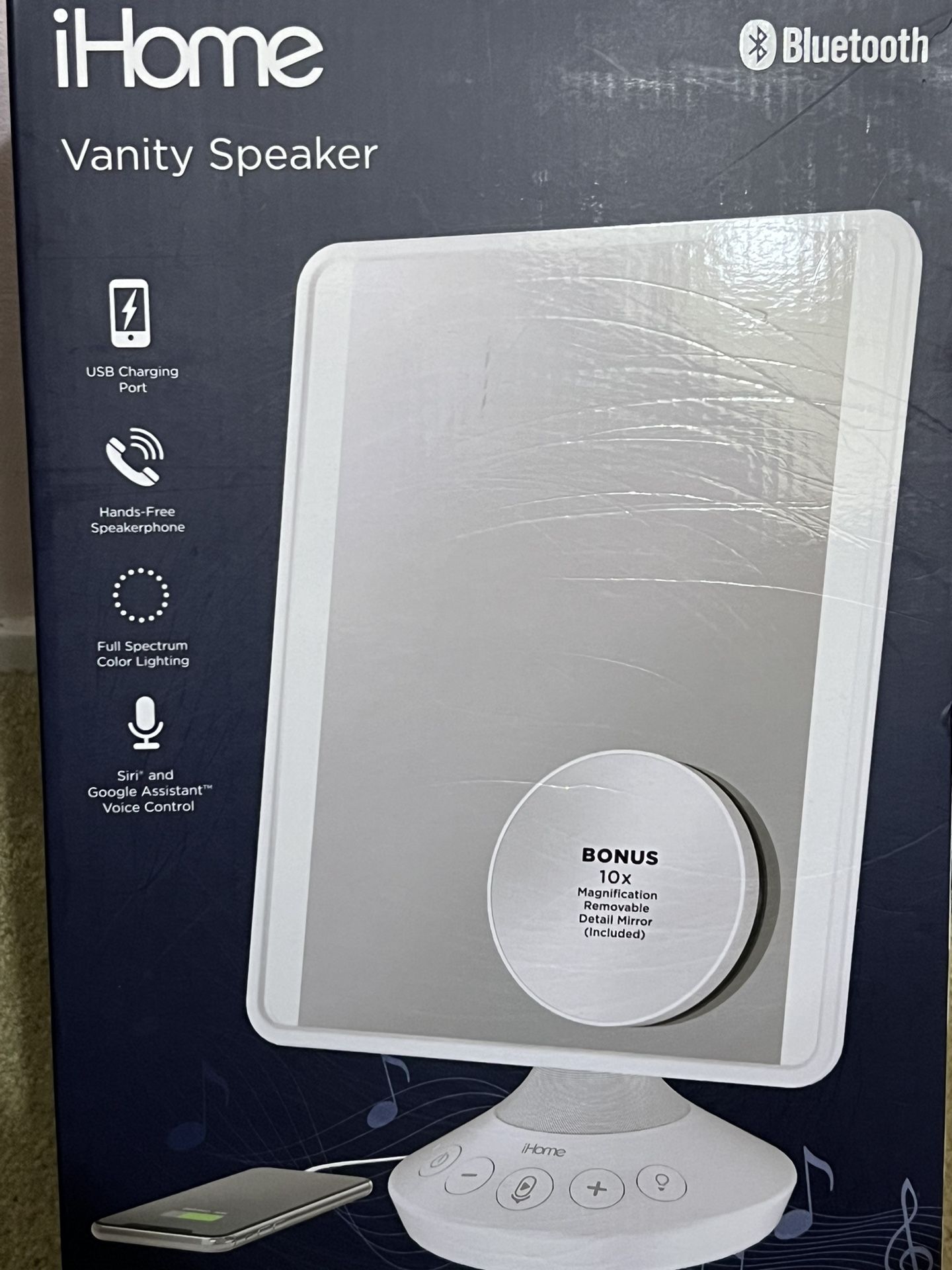 Bluetooth Vanity Speaker/mirror New