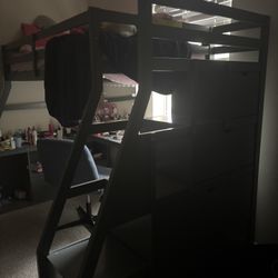 Bunk Bed With Desk And Drawers!!