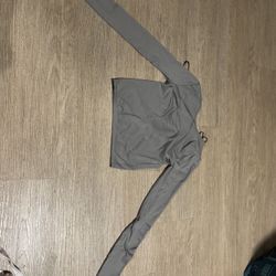 Forever 21 Grey Crop Top, Deep V Back