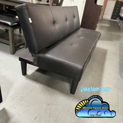 Black Futon Couch Sofá New 