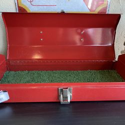 Red Vintage/ Retro Tool Box 