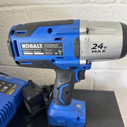 Kobalt 24-volt Variable Speed Brushless 1/2-in Drive Cordless Impact Wrench (Battery Included)
