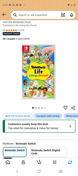 BRAND NEW IN SEALED BOX - Tomodachi Life: Living the dream for Nintendo Switch STILL SEALED