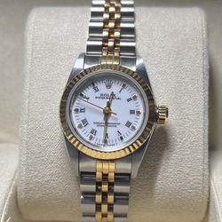 Ladies Rolex 67193 Two Tone Oyster Perpetual 26mm