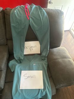 Teal Scrub Set Top and Pants