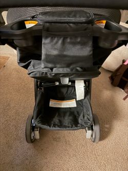Black Baby Stroller with Cup Holders