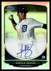 2013 Bowman Chrome Autograph Refractor Harold Castro Auto /500 Detroit Tigers
